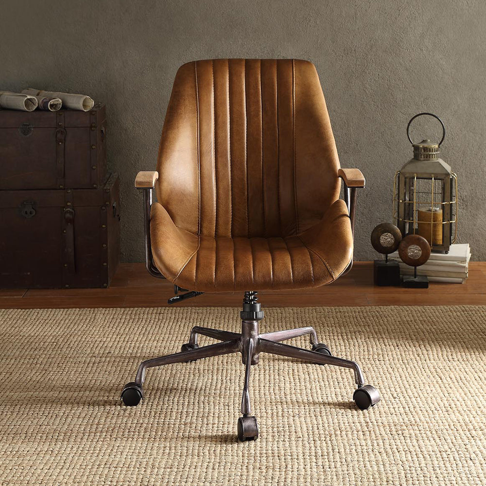 Hamilton Office Chair - Coffee Top Grain Leather