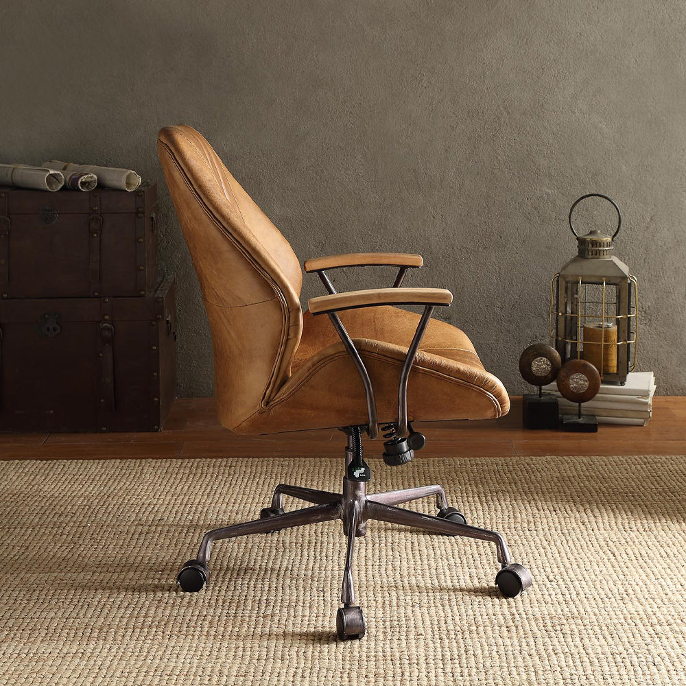 Hamilton Office Chair - Coffee Top Grain Leather