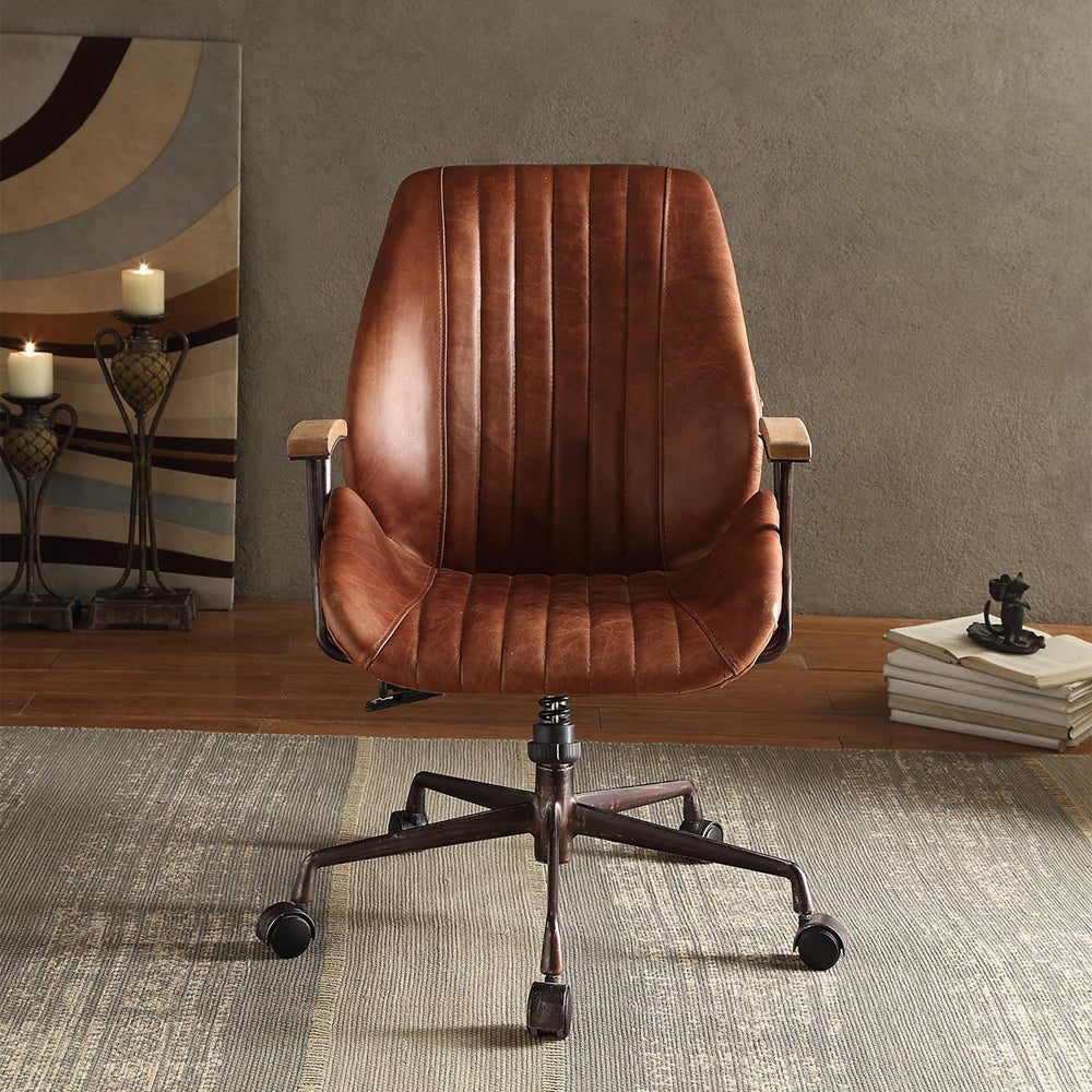 Hamilton Office Chair - Cocoa Top Grain Leather