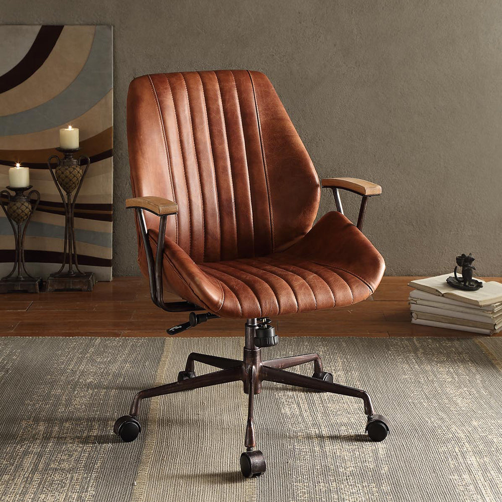 Hamilton Office Chair - Cocoa Top Grain Leather