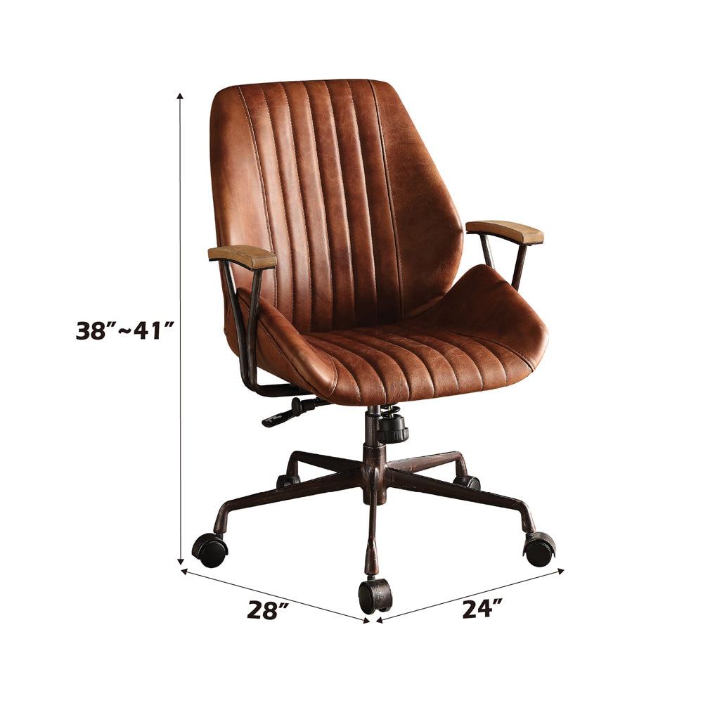 Hamilton Office Chair - Cocoa Top Grain Leather