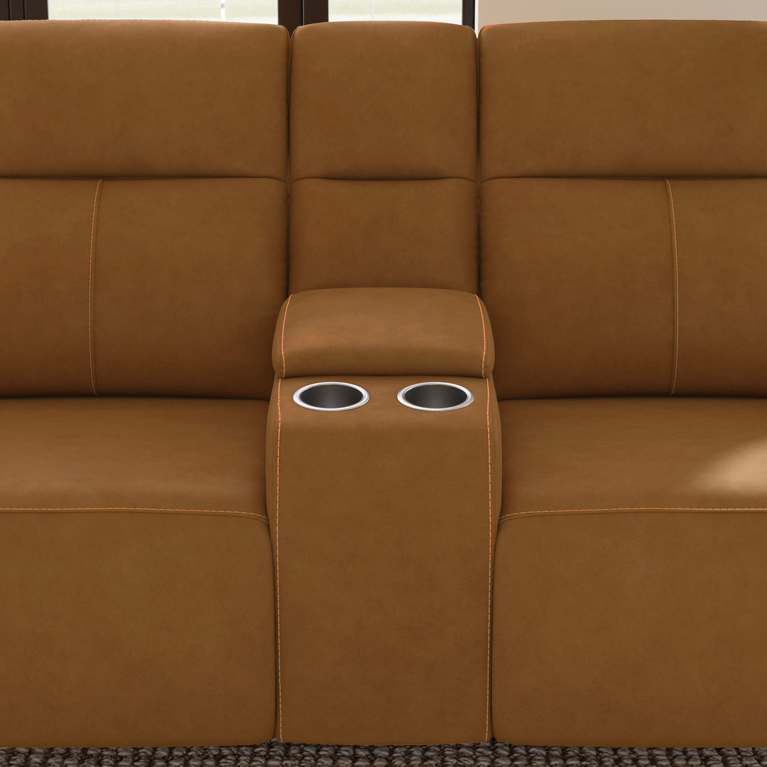 flexsteel-1125-64ph-91872-walter-power-reclining-loveseat-with-console-power-headrests-honey