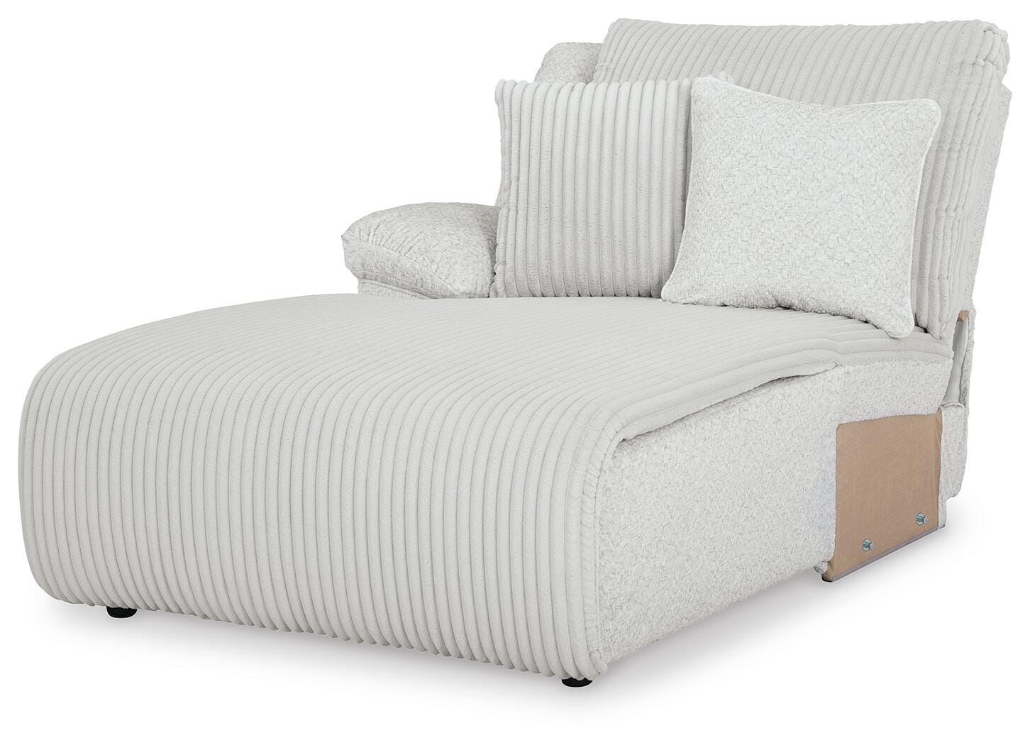 Top Tier Left-Arm Facing Power Reclining Back Chaise - Gray (1)