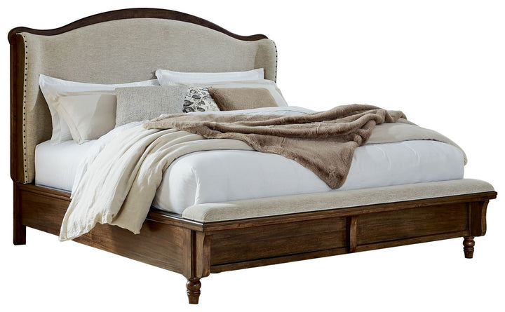 Sturlayne - Queen Upholstered Panel Bed - Brown by Ashley Furniture product image