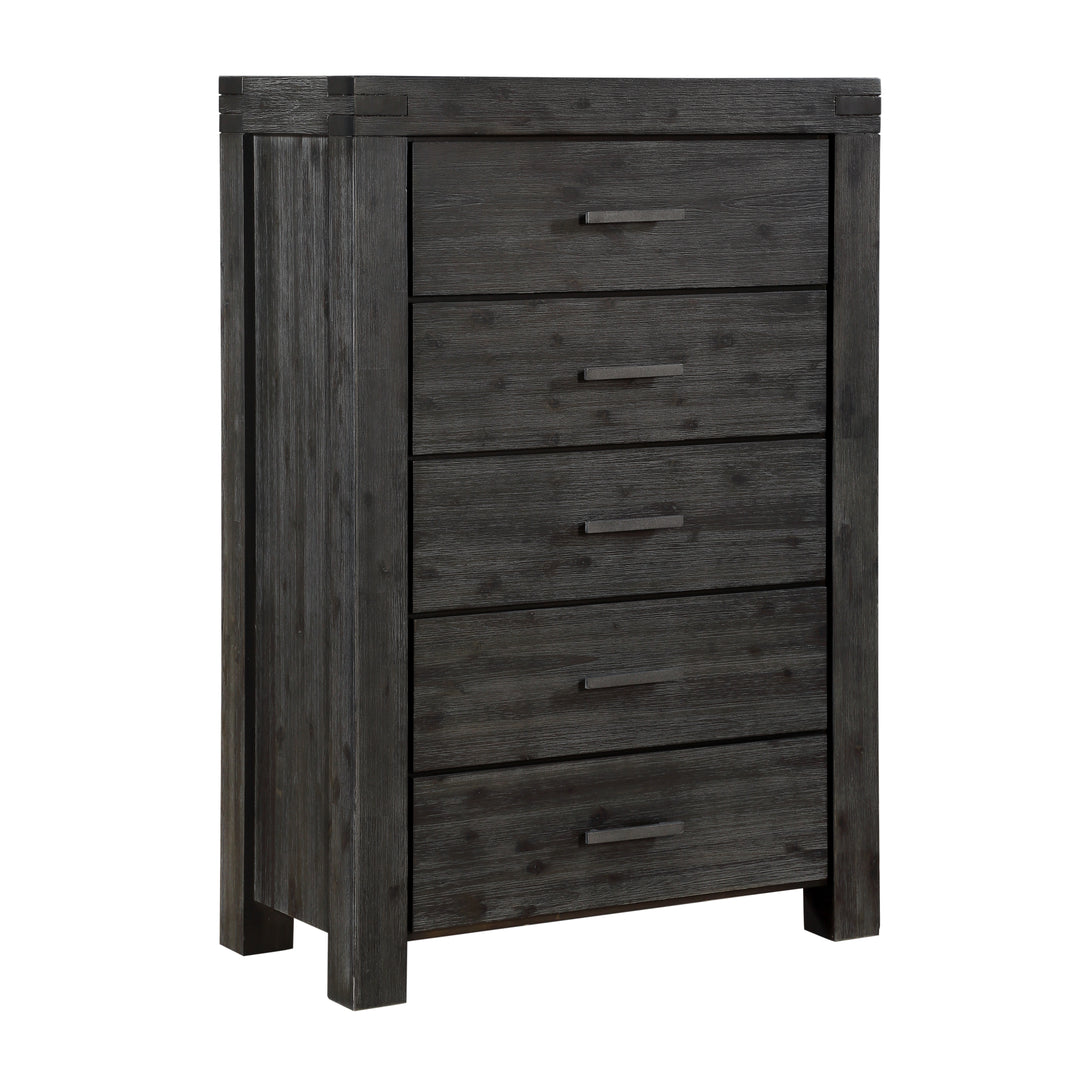 Modus Furniture 3Ft384A Meadow Five Drawer Solid Wood Chest In Graphite 2024