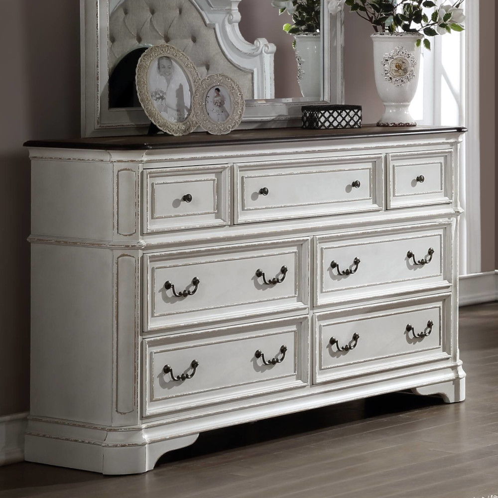 Florian - Dresser - Antique White & Oak
