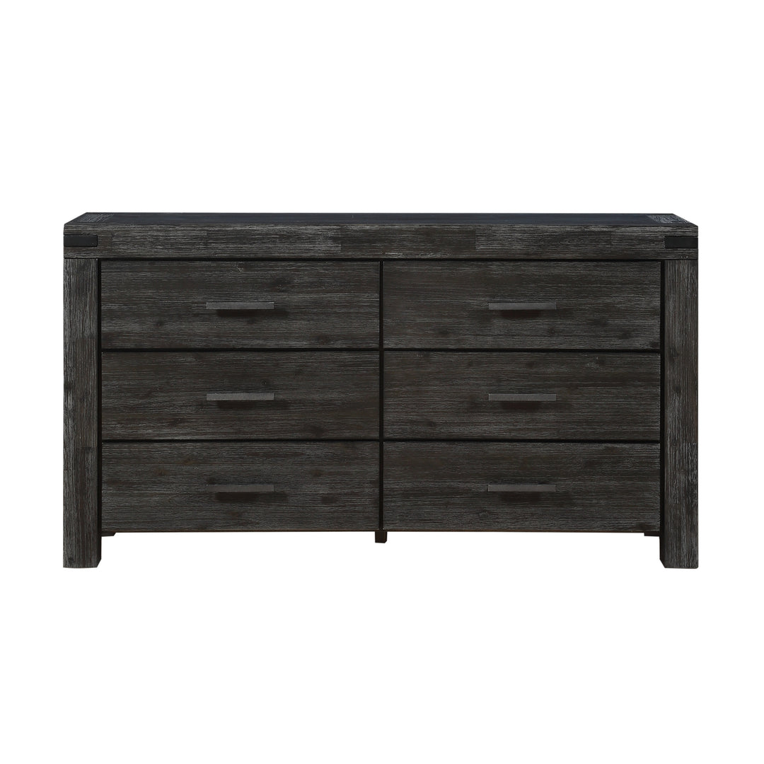 Modus Furniture 3Ft382A Meadow Six Drawer Solid Wood Dresser In Graphite 2024