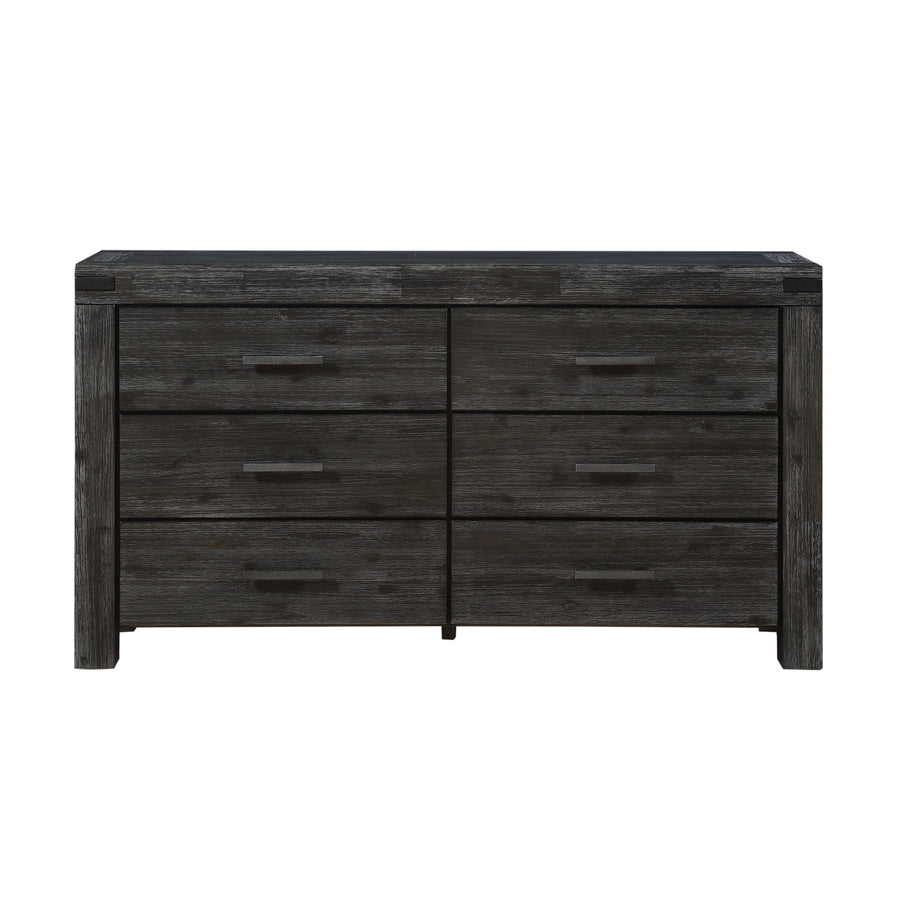 Modus Furniture 3Ft382A Meadow Six Drawer Solid Wood Dresser In Graphite 2024