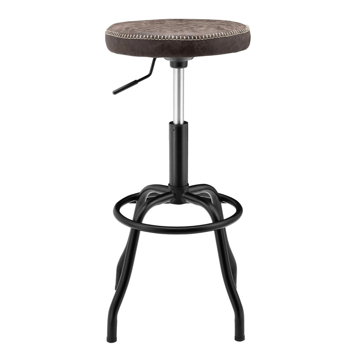 Eaton Faux Leather Gaslift Swivel Bar Stool - Vintage Coffee Brown