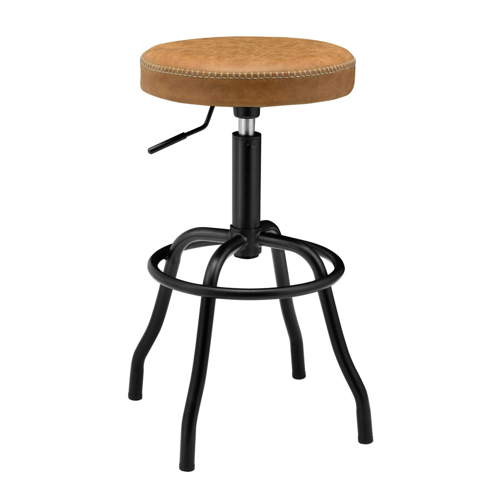 Eaton Faux Leather Gaslift Swivel Bar Stool - Vintage Cedar - view 4