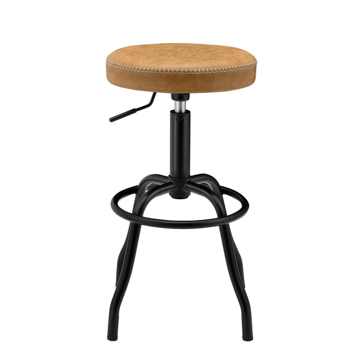 Eaton Faux Leather Gaslift Swivel Bar Stool - Vintage Cedar - view 5