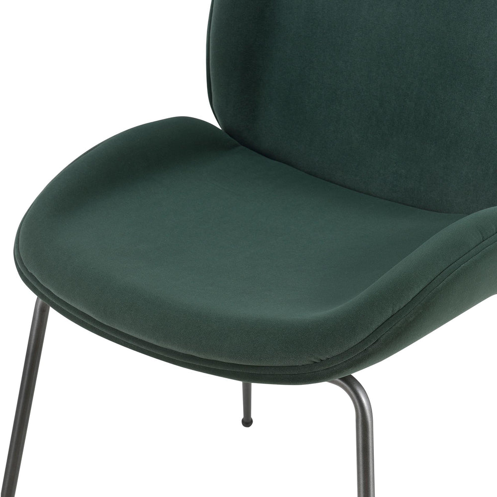 Lucy Velvet Dining Side Chair - Gallery Dark Green - view 11