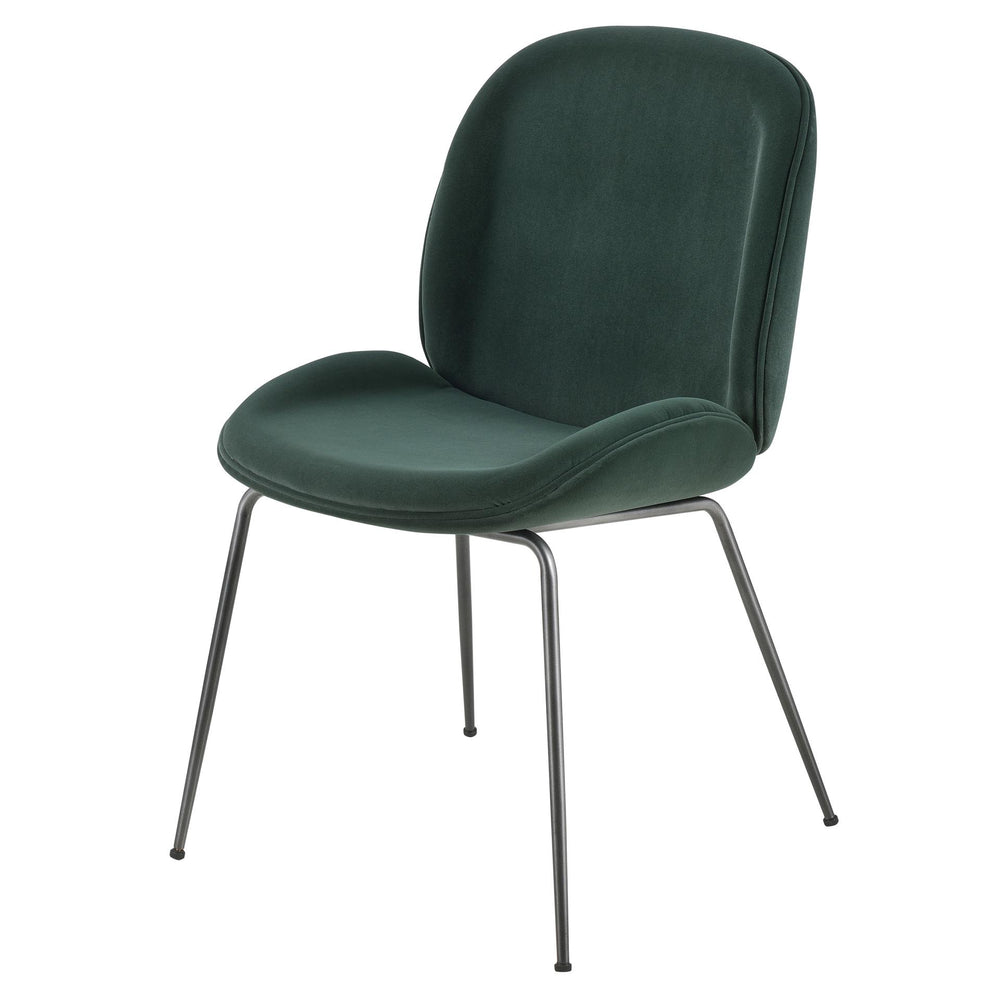 Lucy Velvet Dining Side Chair - Gallery Dark Green
