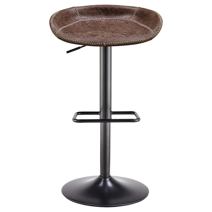 Rogue Faux Leather Gaslift Swivel Bar Stool - Vintage Coffee Brown - view 4