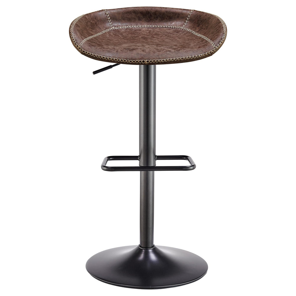 Rogue Faux Leather Gaslift Swivel Bar Stool - Vintage Coffee Brown - view 4