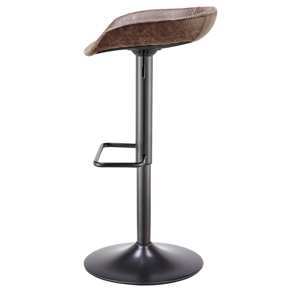 Rogue Faux Leather Gaslift Swivel Bar Stool - Vintage Coffee Brown - view 5