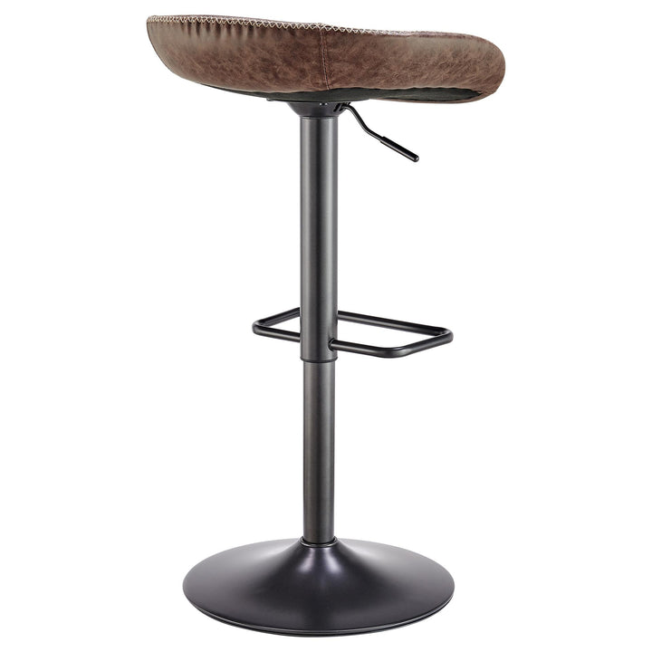 Rogue Faux Leather Gaslift Swivel Bar Stool - Vintage Coffee Brown - view 7