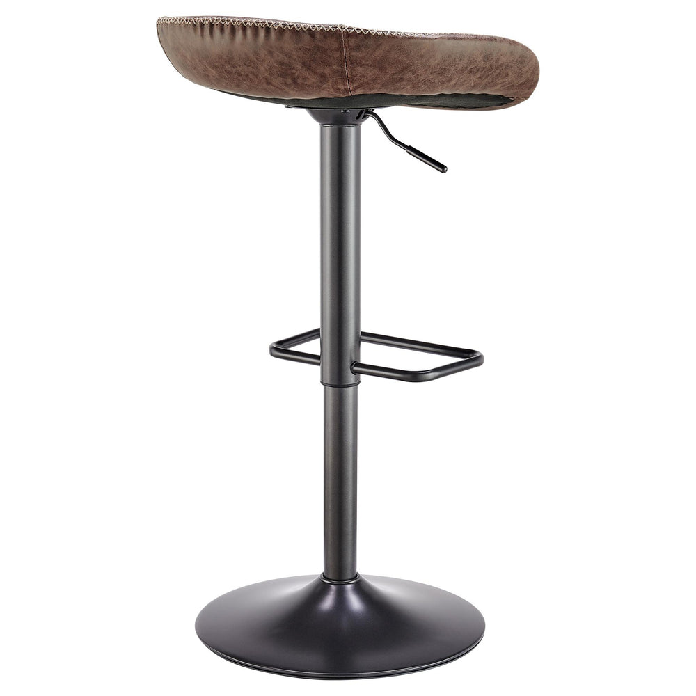 Rogue Faux Leather Gaslift Swivel Bar Stool - Vintage Coffee Brown - view 7