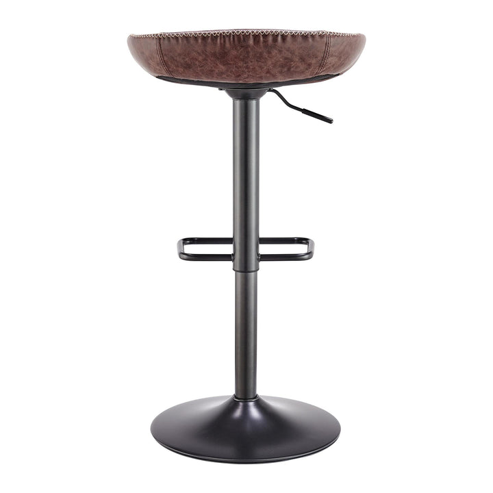 Rogue Faux Leather Gaslift Swivel Bar Stool - Vintage Coffee Brown - view 6