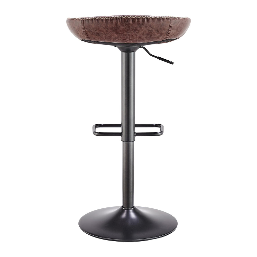 Rogue Faux Leather Gaslift Swivel Bar Stool - Vintage Coffee Brown - view 6