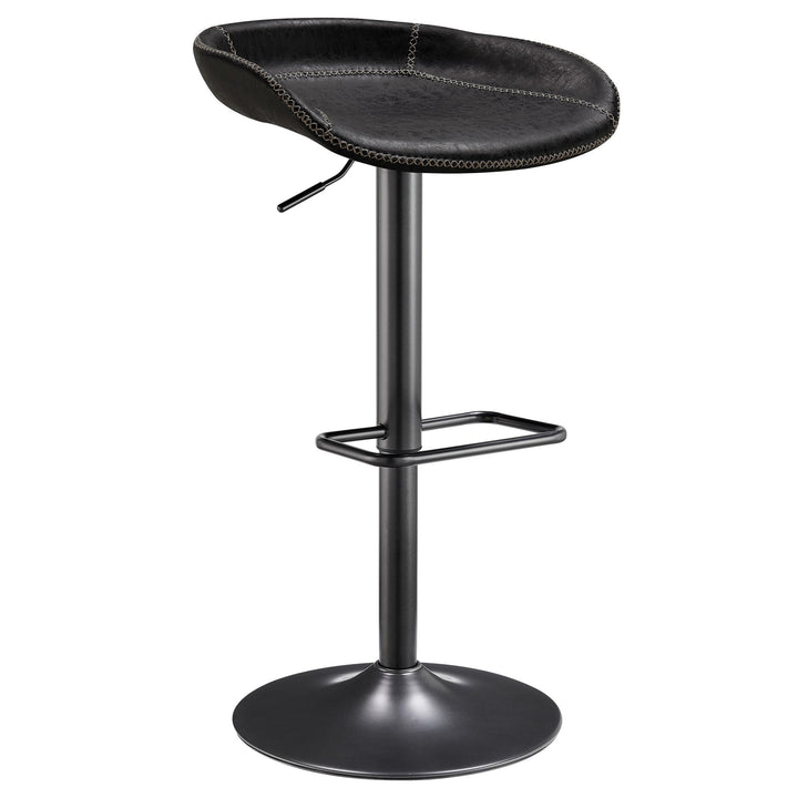 Rogue Faux Leather Gaslift Swivel Bar Stool - Vintage Black - view 9