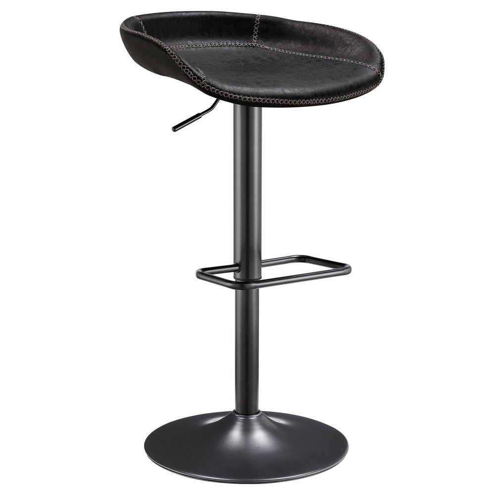 Rogue Faux Leather Gaslift Swivel Bar Stool - Vintage Black - view 9