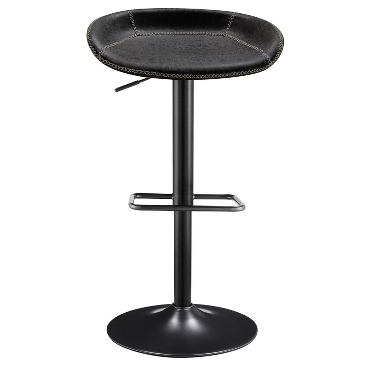 Rogue Faux Leather Gaslift Swivel Bar Stool - Vintage Black - view 5