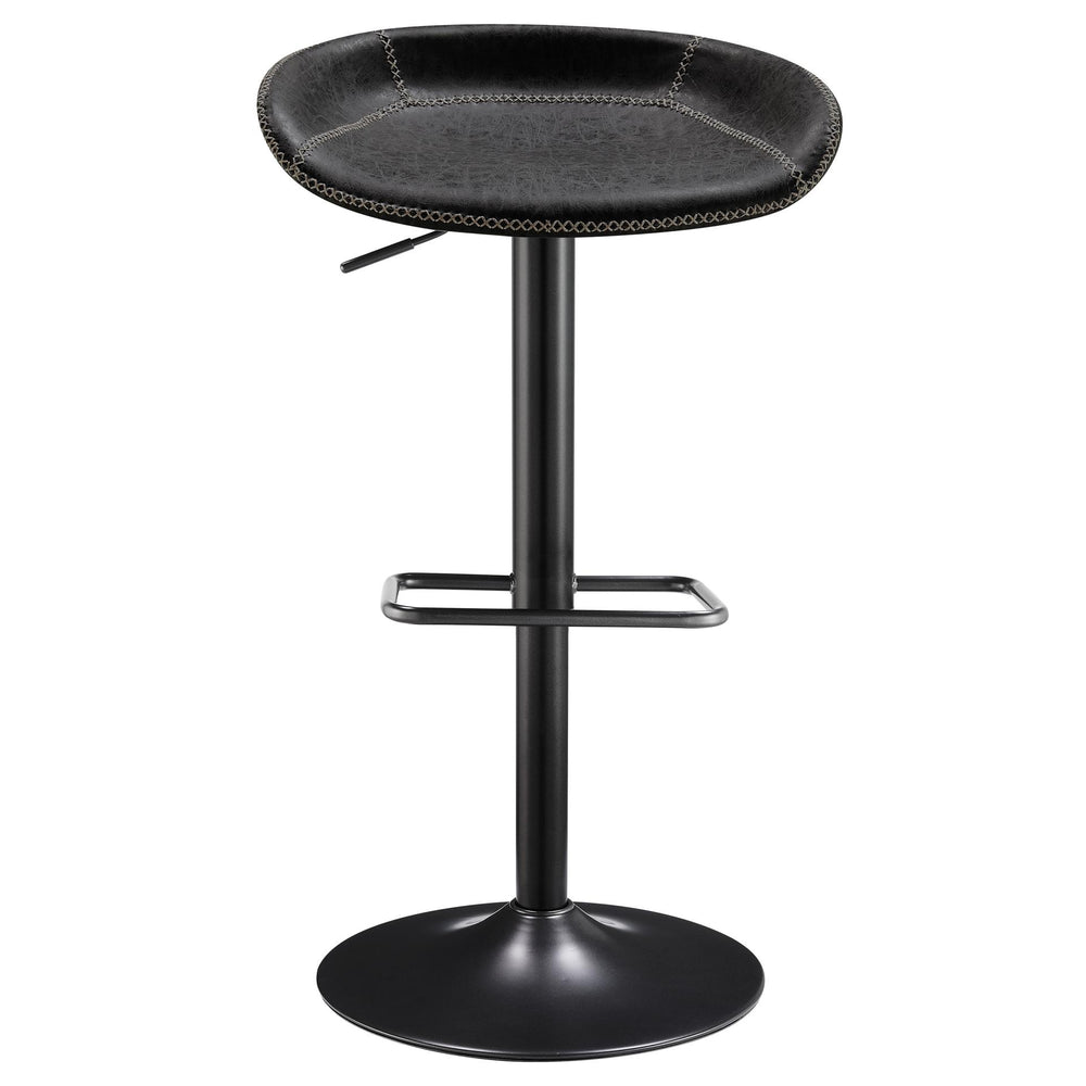 Rogue Faux Leather Gaslift Swivel Bar Stool - Vintage Black - view 5