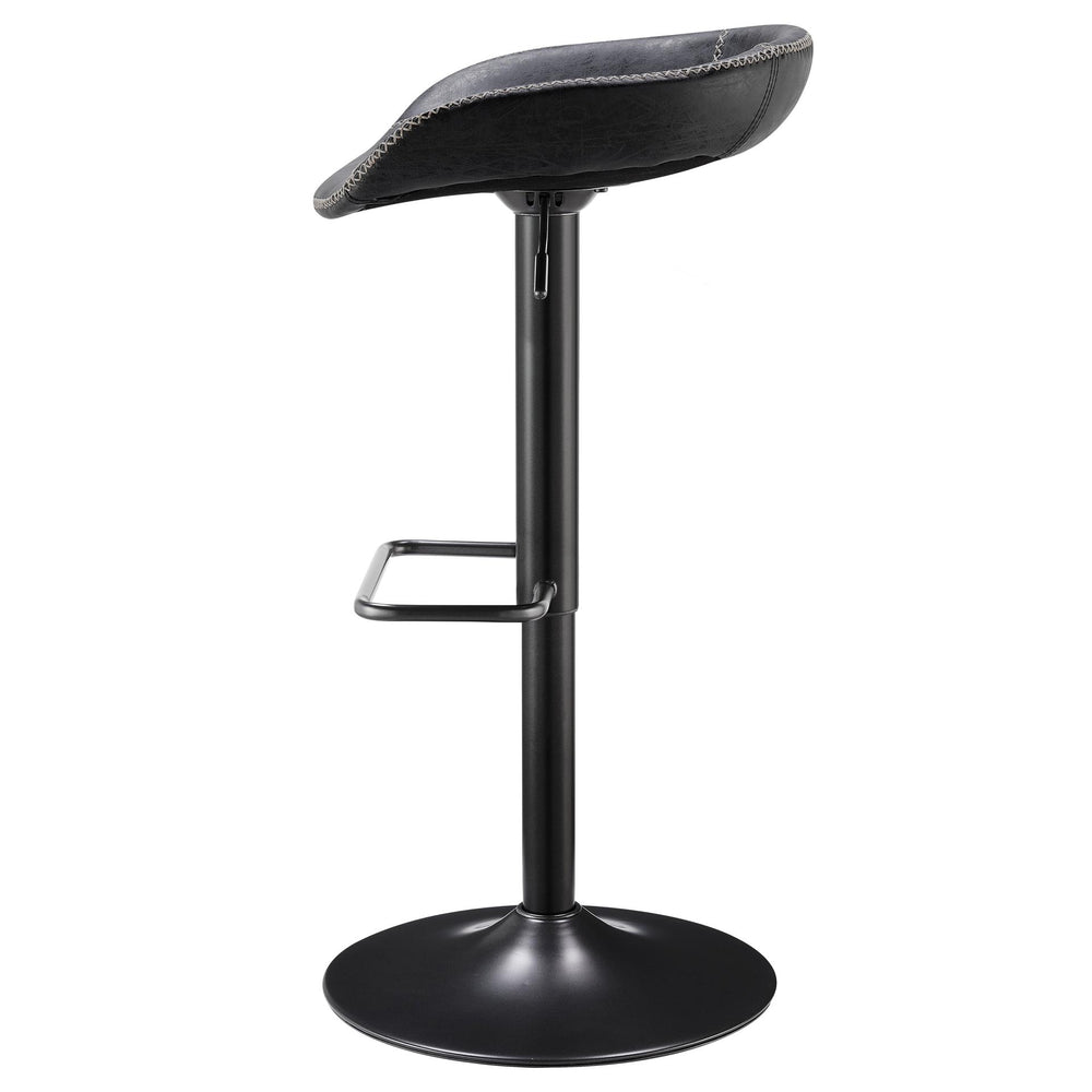 Rogue Faux Leather Gaslift Swivel Bar Stool - Vintage Black - view 6