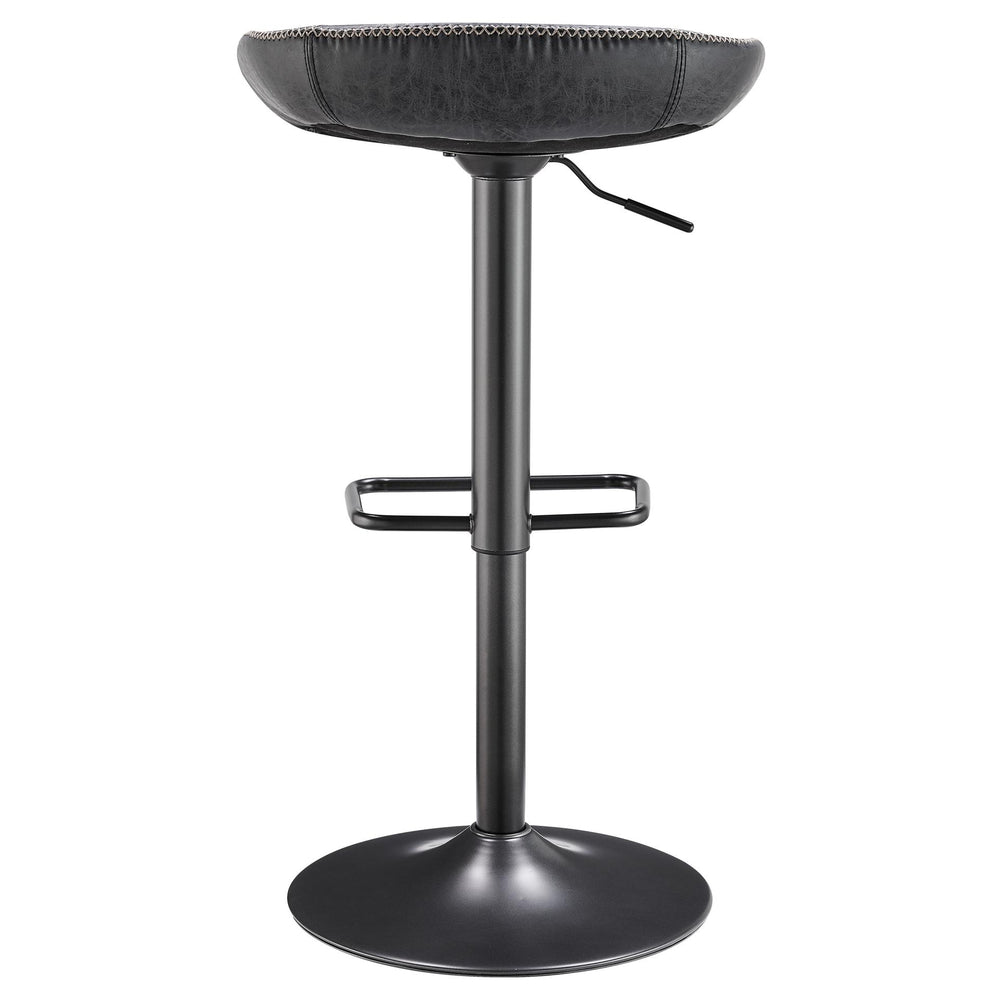 Rogue Faux Leather Gaslift Swivel Bar Stool - Vintage Black - view 7