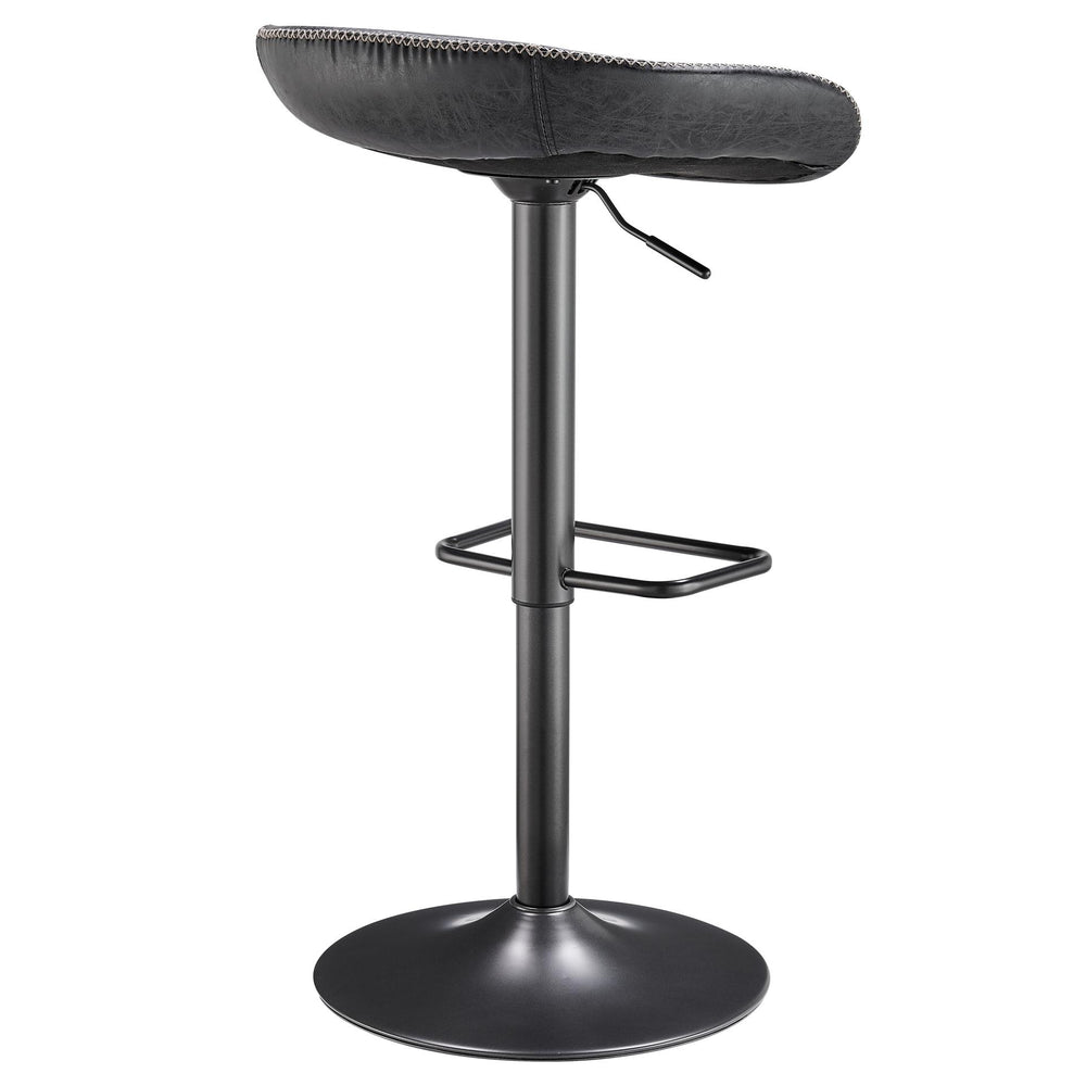 Rogue Faux Leather Gaslift Swivel Bar Stool - Vintage Black - view 8