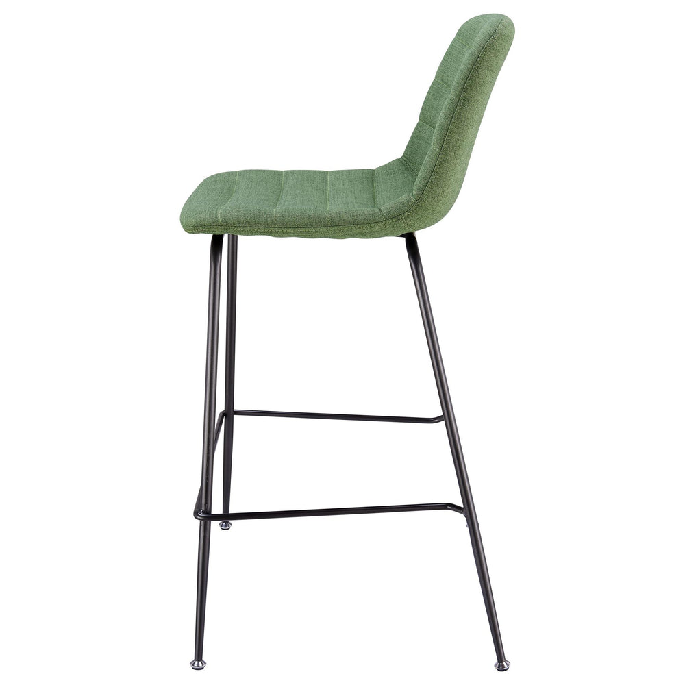 Caleb Fabric Counter Stool - Penta Green - view 4