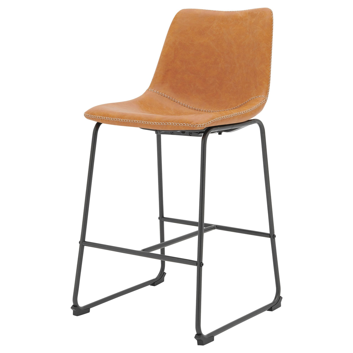 Vesta Faux Leather Counter Stool - Vintage Cedar