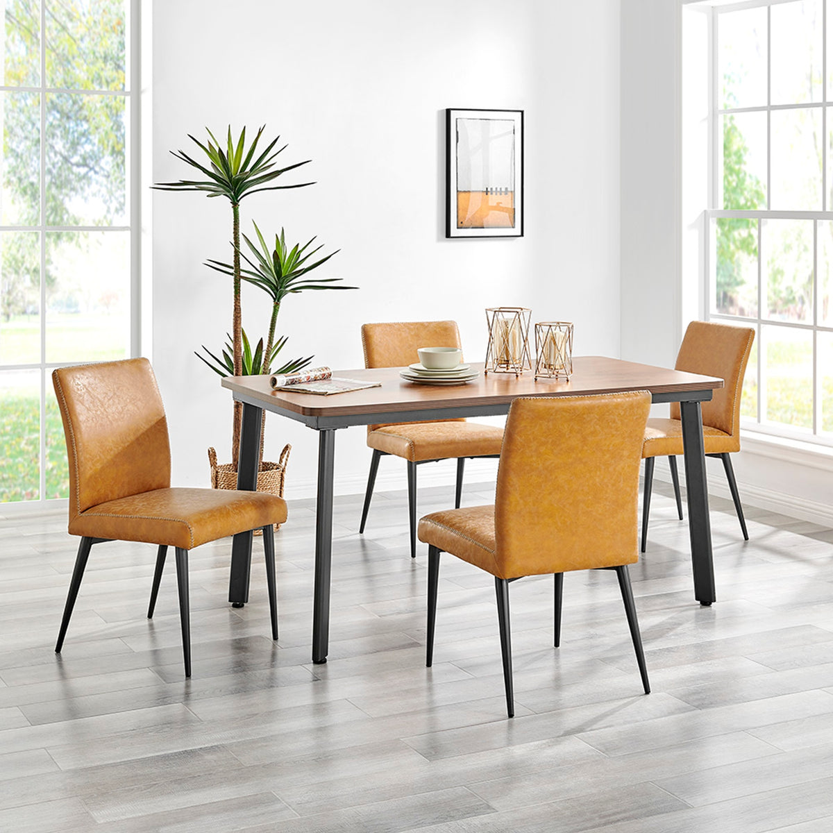 Kevin Faux Leather Dining Side Chair - Vintage Cedar - view 3