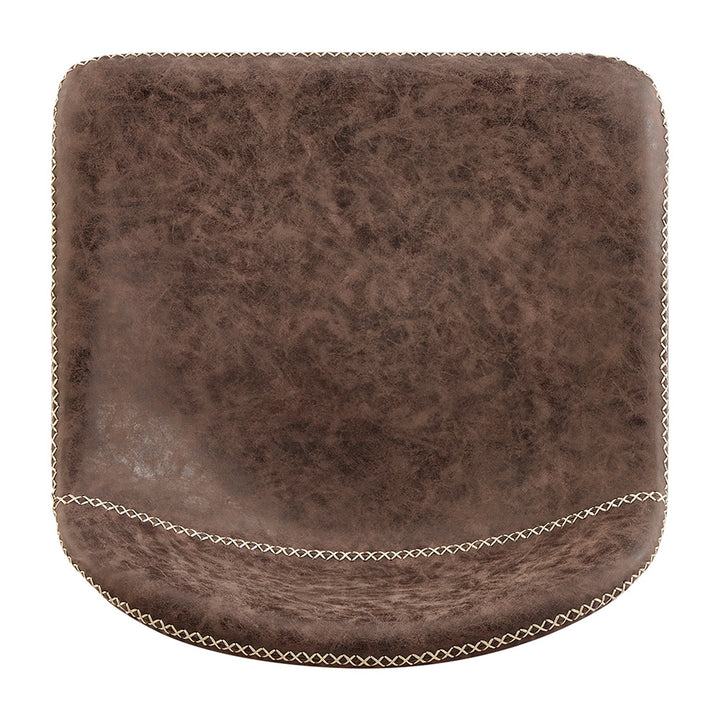 Leighton Faux Leather Counter Stool - Vintage Coffee Brown - view 8