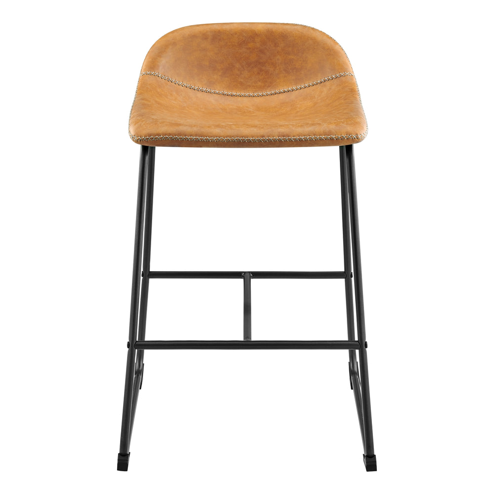 Leighton Faux Leather Counter Stool - Vintage Cedar - view 4