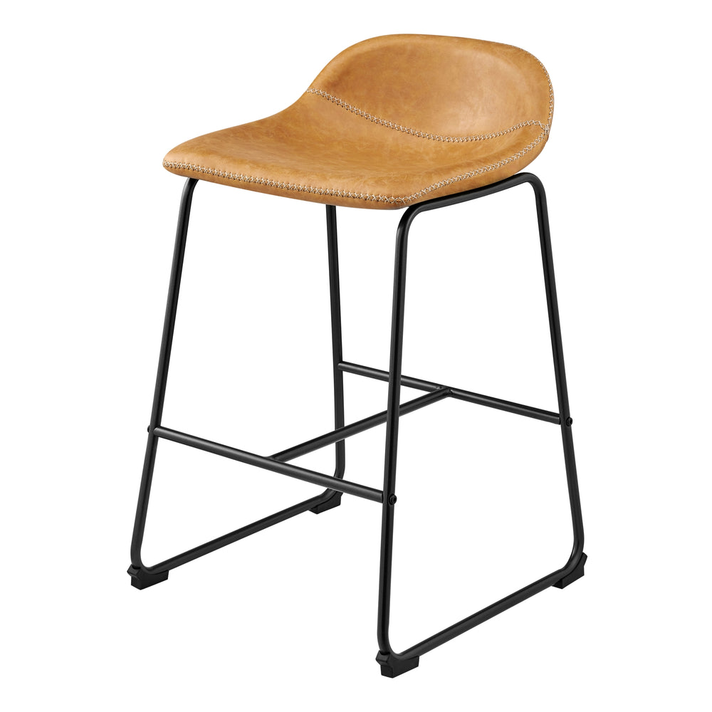 Leighton Faux Leather Counter Stool - Vintage Cedar