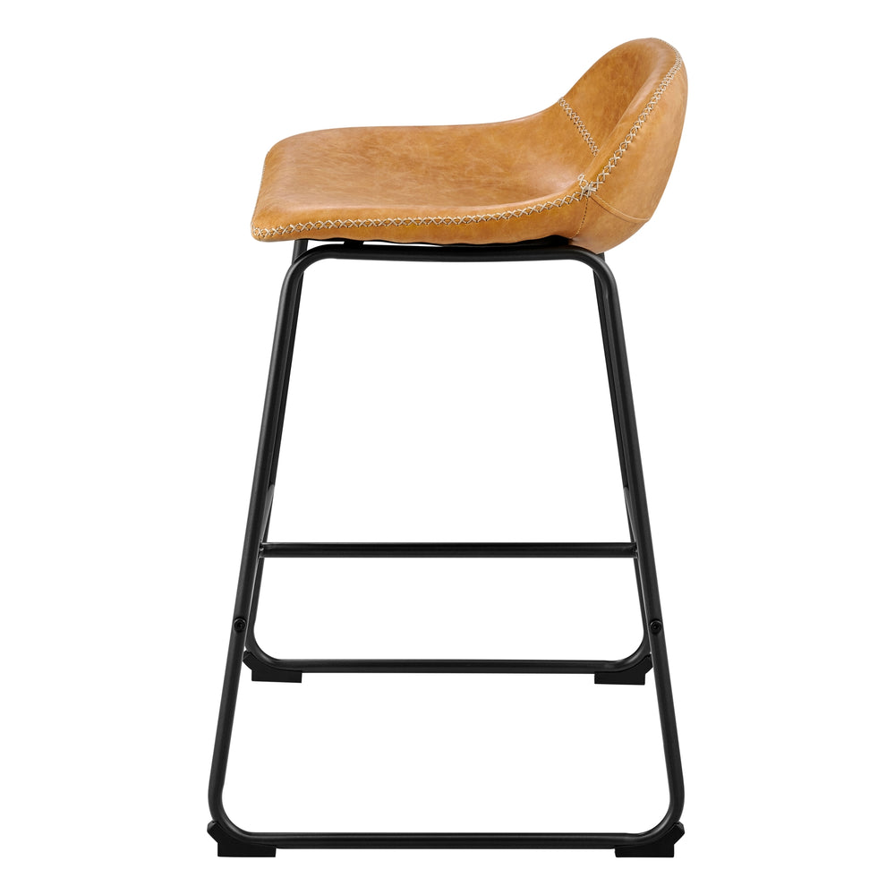 Leighton Faux Leather Counter Stool - Vintage Cedar - view 5