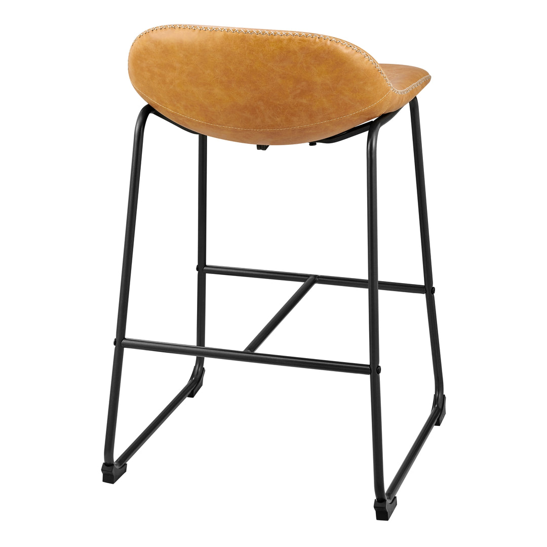 Leighton Faux Leather Counter Stool - Vintage Cedar - view 7