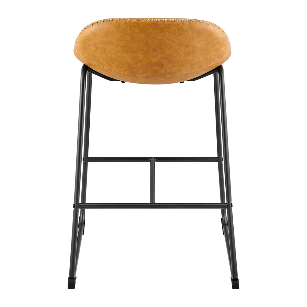 Leighton Faux Leather Counter Stool - Vintage Cedar - view 6