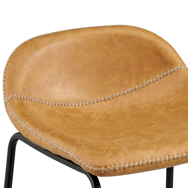 Leighton Faux Leather Counter Stool - Vintage Cedar - view 9