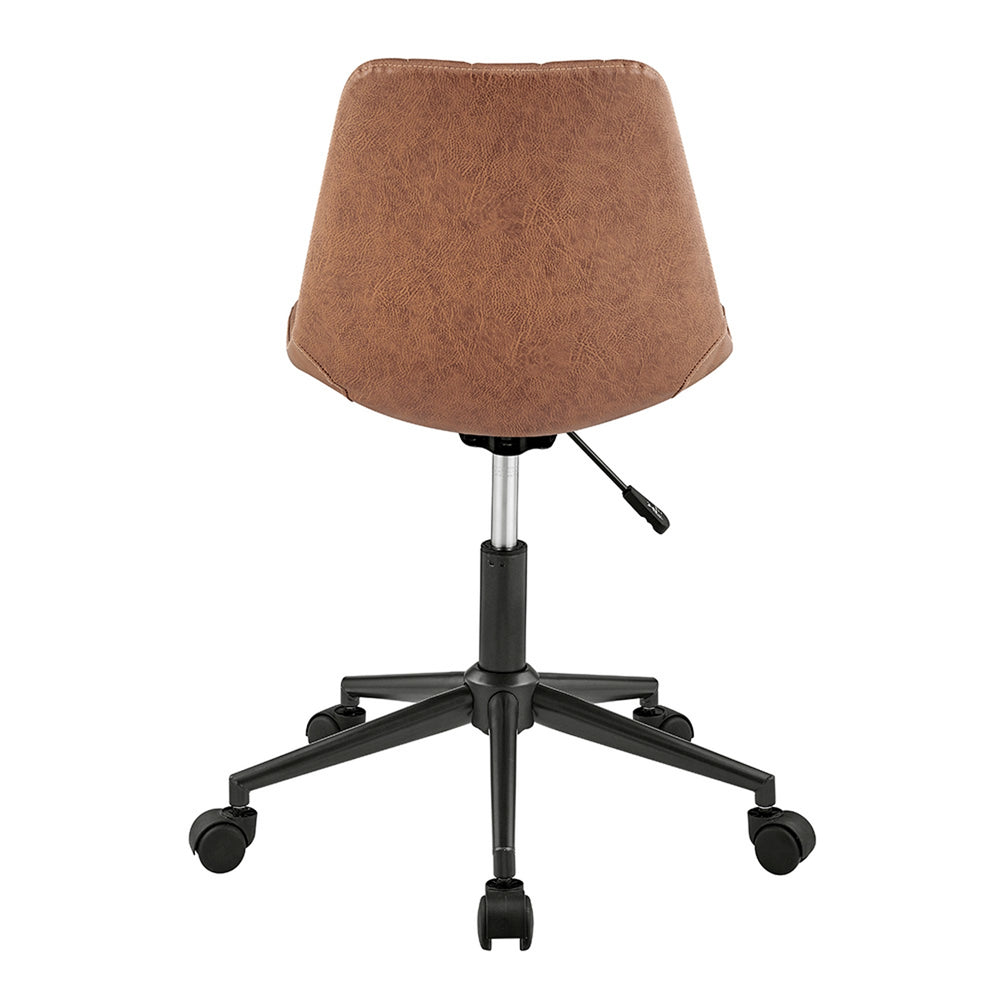 Robert Faux Leather Swivel Office Chair - Umber Brown - view 5