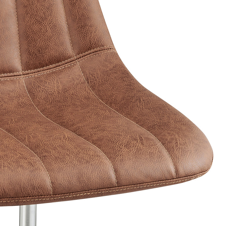 Robert Faux Leather Swivel Office Chair - Umber Brown - view 8