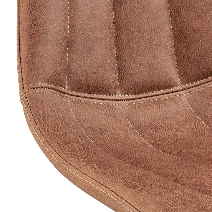 Robert Faux Leather Swivel Office Chair - Umber Brown - view 9