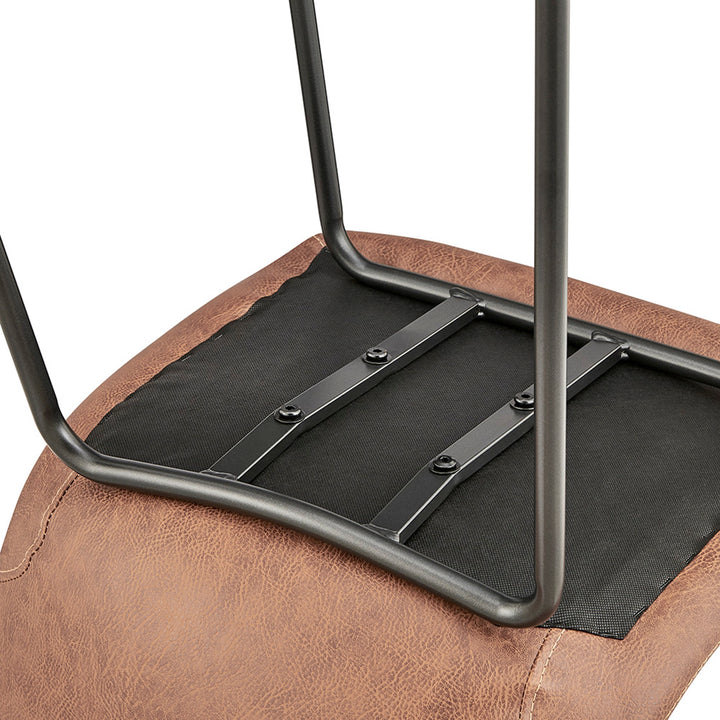 Robert Faux Leather Counter Stool - Umber Brown - view 11