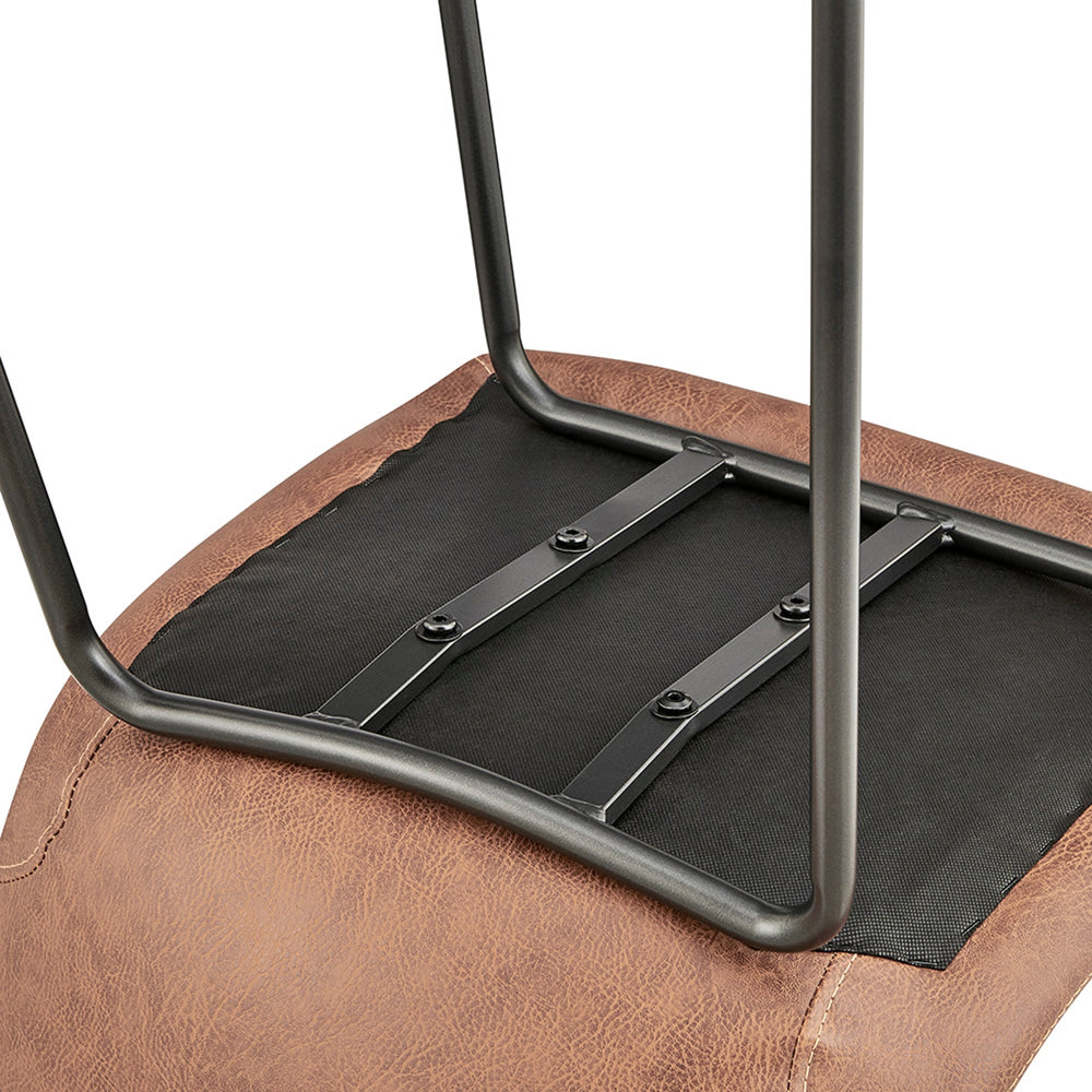 Robert Faux Leather Counter Stool - Umber Brown - view 11