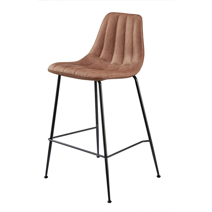 Robert Faux Leather Counter Stool - Umber Brown