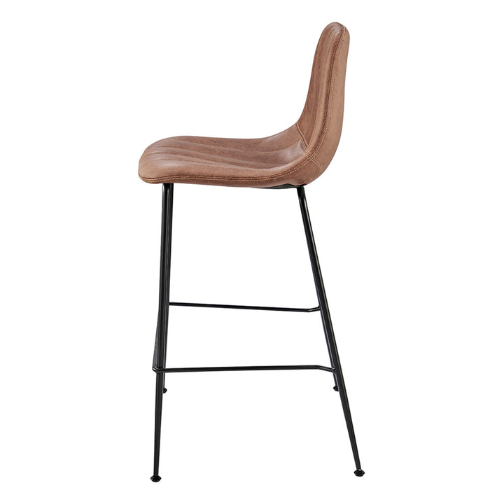 Robert Faux Leather Counter Stool - Umber Brown - view 3