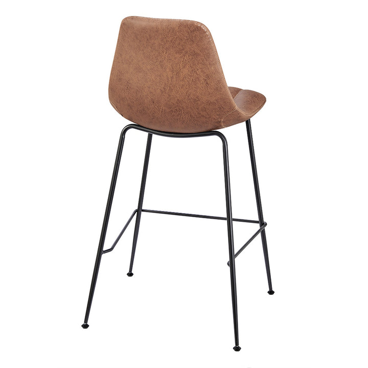 Robert Faux Leather Counter Stool - Umber Brown - view 5