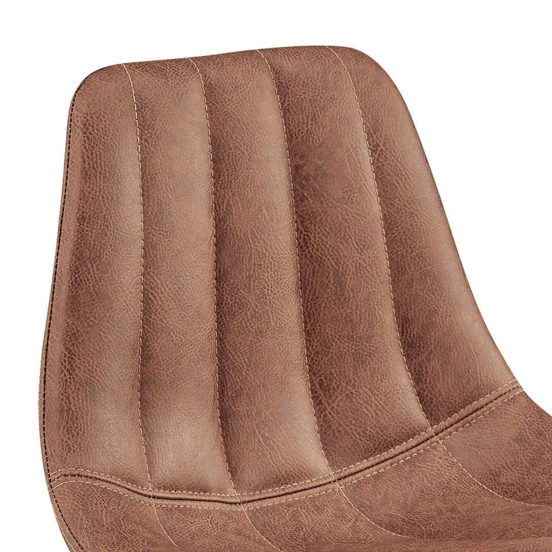 Robert Faux Leather Counter Stool - Umber Brown - view 7